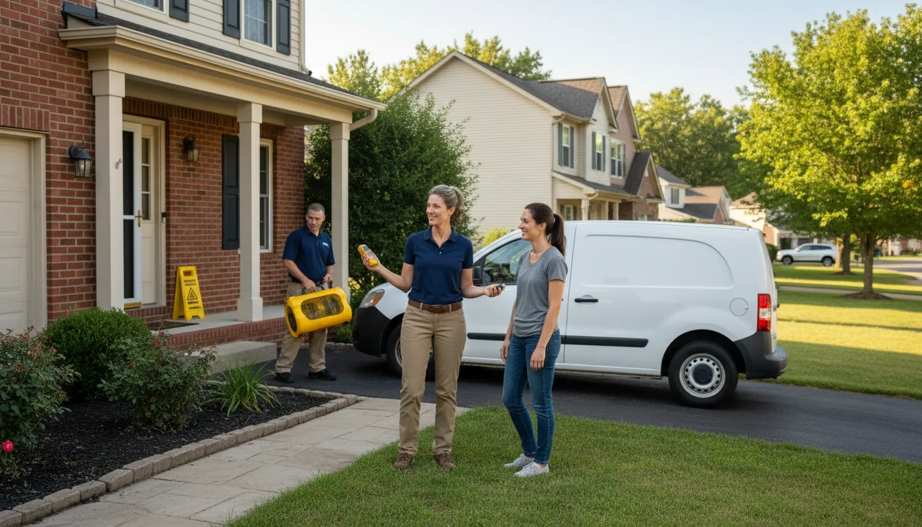 Residential water damage restoration in Morrisville, PA